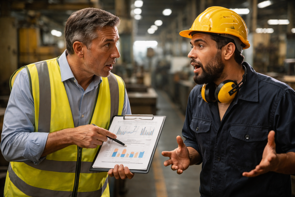 Cambio de KPIs sin aviso en planta genera conflicto entre supervisor y operador